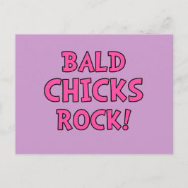 Bald Chicks Rock - Krebsbewusstsein Postkarte