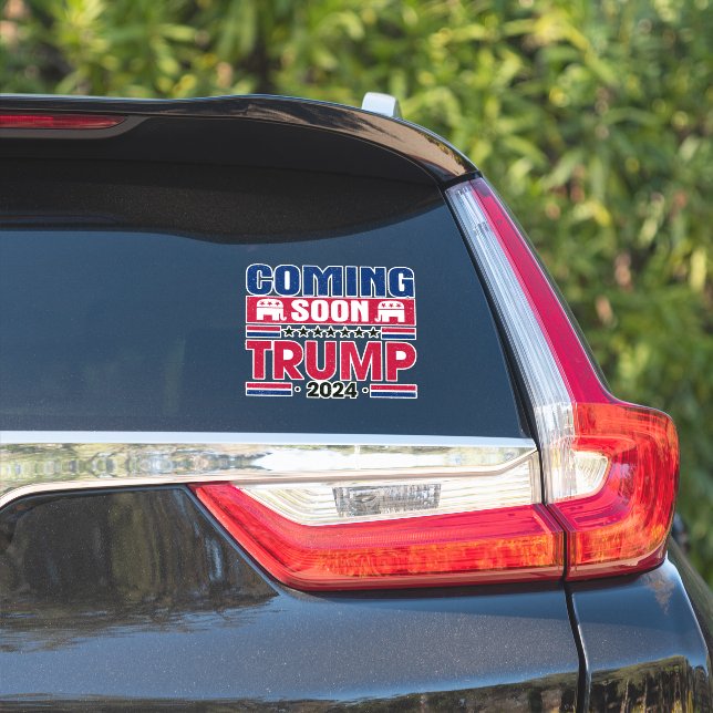 Bald darauf Trump 2024 Aufkleber (Auto Seite)