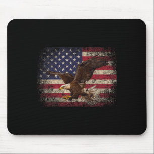 Bald Eagle 4. Juli Weihnachtsgeschenk American Fla Mousepad