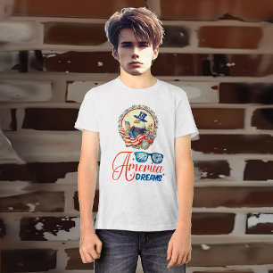 Bald Eagle America Dreams Independence Patriotic Tri-Blend Shirt