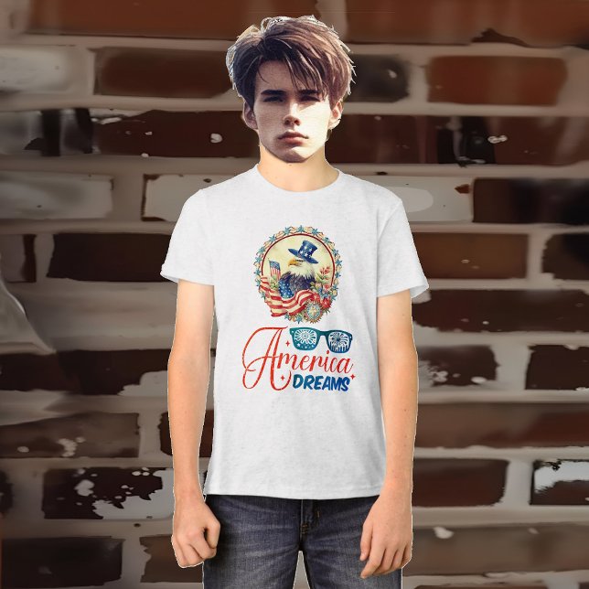 Bald Eagle America Dreams Independence Patriotic Tri-Blend Shirt (Bald Eagle America Dreams Independence Patriotic Tri-Blend Shirt)
