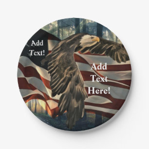 Bald Eagle American Flag Country Road Paper Teller