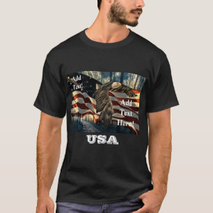Bald Eagle American Flag Country Road T - Shirt