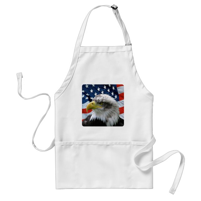 Bald Eagle American Flag Schürze (Vorne)