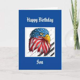 Bald Eagle Anniversaire Fils Spécial Carte de voit