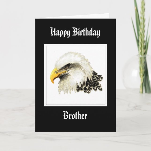 Bald Eagle - Anniversaire Frère Fière Carte Milita (Devant)
