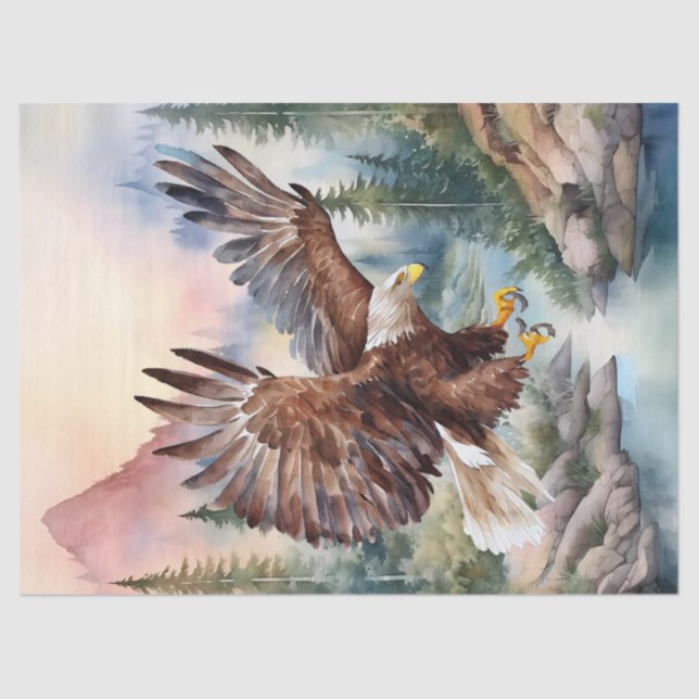Bald Eagle Artwork Decoupage Seidenpapier (Vorderseite)