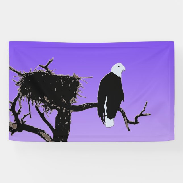 Bald Eagle at Sunset - Ursprüngliche Naturkunde Banner (Horizontal)