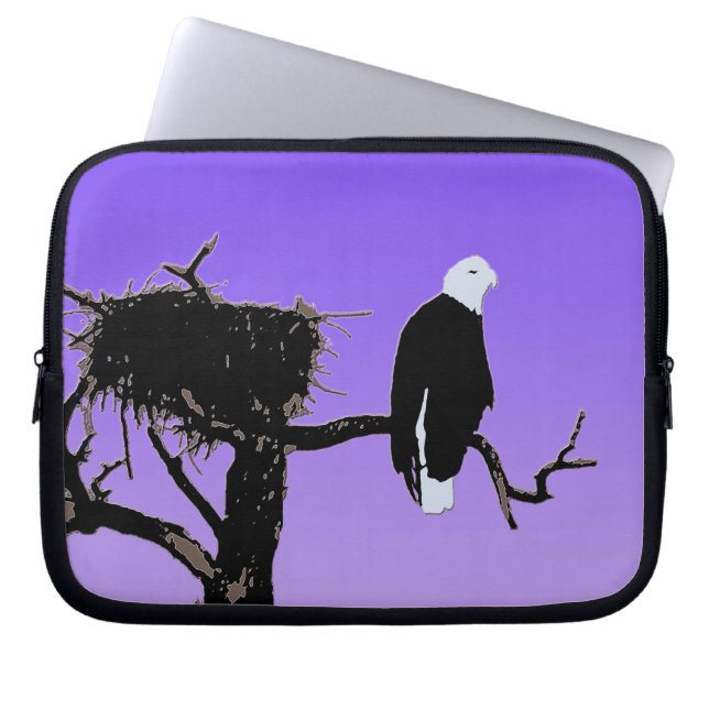 Bald Eagle at Sunset - Ursprüngliche Naturkunde Laptopschutzhülle (Vorderseite)