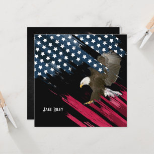 Bald Eagle auf Flag Einladung