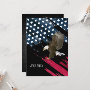 Bald Eagle auf Flag Einladung