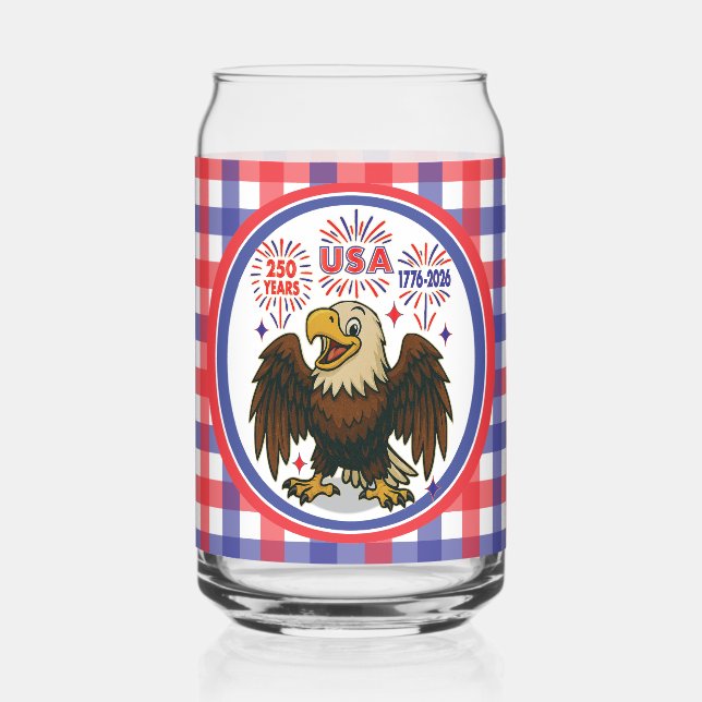 Bald Eagle avec Fireworks - USA 250 ans 1776-2026 (Recto)