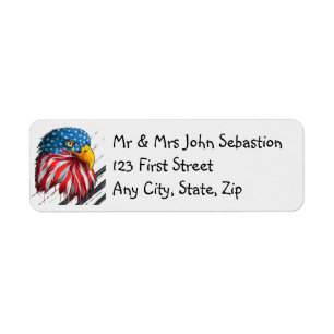 Bald Eagle Bird USA Flag Cry Patriotic
