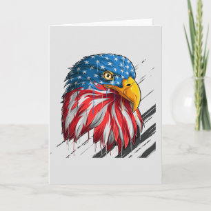 Bald Eagle Bird USA Flag Symbol Karte