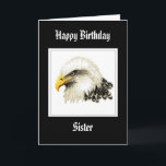 Bald Eagle - Birthday Sister Proud Militär Karte<br><div class="desc">Aquarell Eagle Geburtstag Schwester Military zu meinem wunderbaren Schwester sind wir so stolz auf Sie... </div>