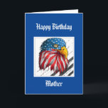 Bald Eagle Birthday Special Mother Military Karte<br><div class="desc">Aquarell Eagle US Flagge USA Flag für diese besondere und wunderbare Militärmutter,  die Sie stolz macht</div>