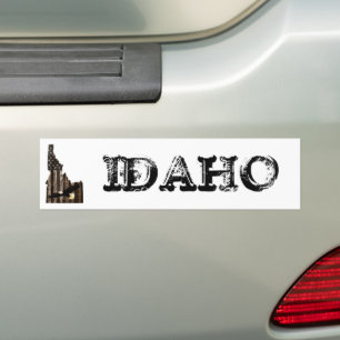 BALD EAGLE BURNT HOLZ - IDAHO PATRIOT BLK AUTOAUFKLEBER