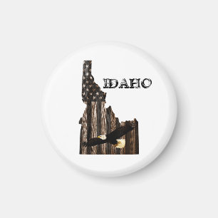BALD EAGLE BURNT HOLZ - IDAHO PATRIOT BLK MAGNET