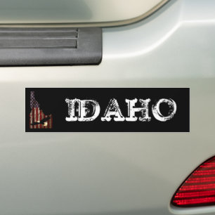 BALD EAGLE BURNT HOLZ - IDAHO PATRIOT CLR AUTOAUFKLEBER