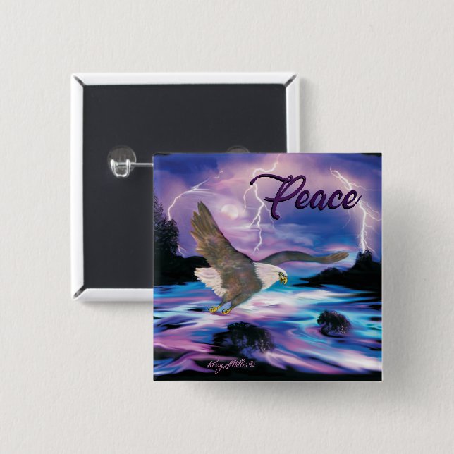 Bald Eagle Button (Vorne & Hinten)