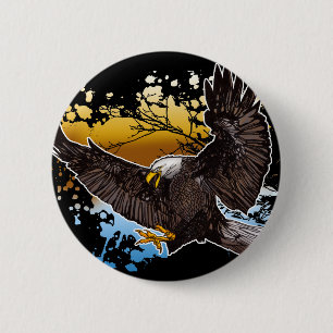 Bald Eagle Button