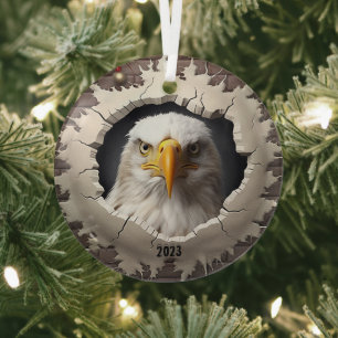 Bald Eagle Christmas Ornament Aus Glas