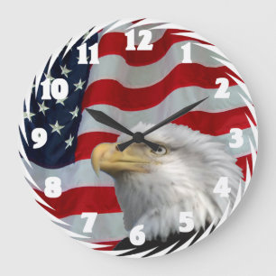 BALD EAGLE-CLOCK GROßE WANDUHR