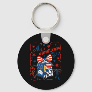 Bald Eagle Coquette Bow All American Girl Happy 4t Schlüsselanhänger