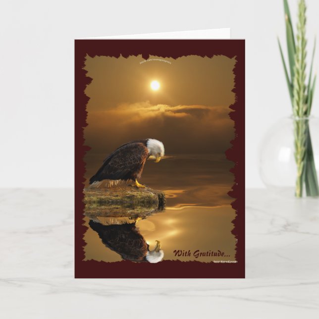 Bald Eagle Dankbarkeit Grußkarte Dankeskarte (Vorderseite)