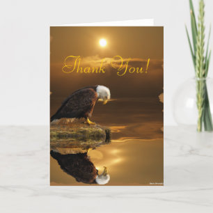 Bald Eagle Dankbarkeit Wildlife Thank You Card Dankeskarte