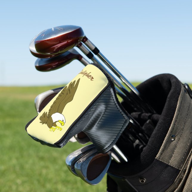Bald Eagle Design Golf Headcover (In Situ)