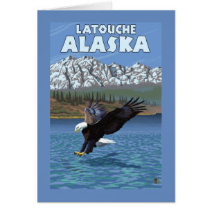 Bald Eagle Diving - Latouche, Alaska