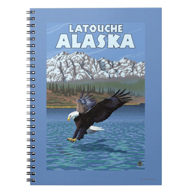 Bald Eagle Diving - Latouche, Alaska Notizblock (Vorderseite)