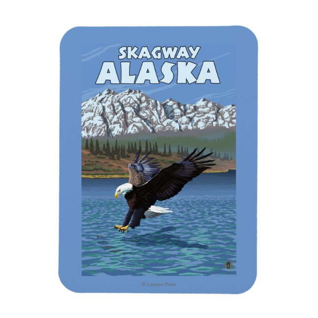 Bald Eagle Diving - Skagway, Alaska Magnet (Vertikal)
