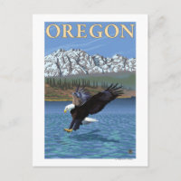 Bald Eagle Diving - Vintage Travel Poster