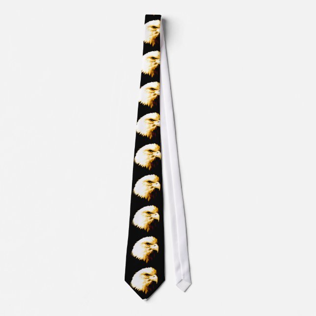 Bald Eagle Eye Necktie Krawatte (Vorderseite)
