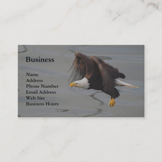 Bald Eagle Fishing Wildlife Business Cards Visitenkarte (Vorderseite)