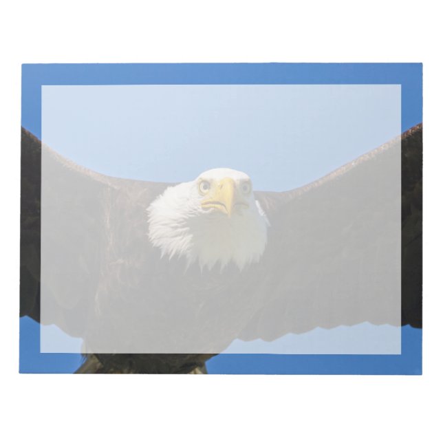 Bald Eagle Flyby Up Close Notizblock (Vorderseite)