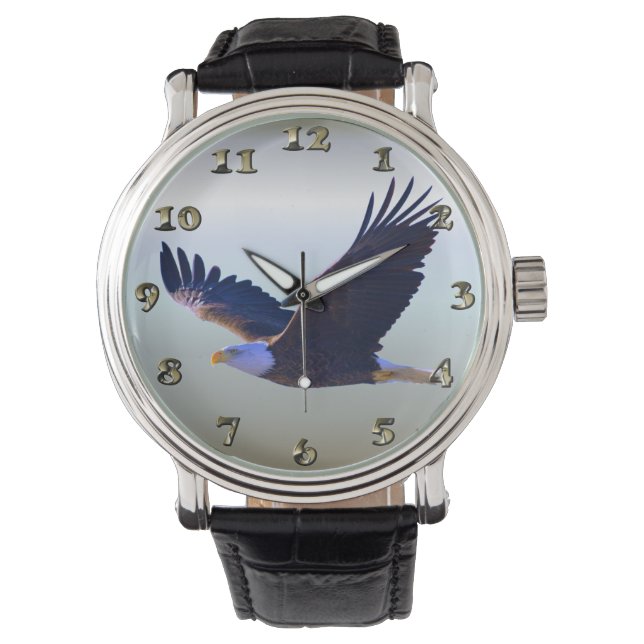 Bald Eagle Flying Armbanduhr (Vorderseite)