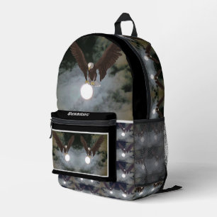 Bald Eagle Full Moon Fantasie Personalisiert Bedruckter Rucksack