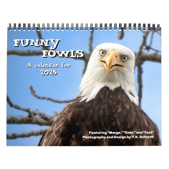 Bald Eagle Funny Fowls Bird Fotografy 2025 Kalender (Titelbild)