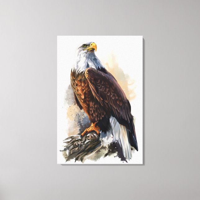 Bald Eagle Gemälde Canvas Print Leinwanddruck (Vorderseite)