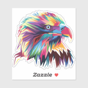 Bald Eagle Geometric Prismatic Design-80590 Aufkleber