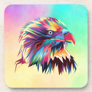 Bald Eagle Geometric Prismatic Design-80590 Getränkeuntersetzer