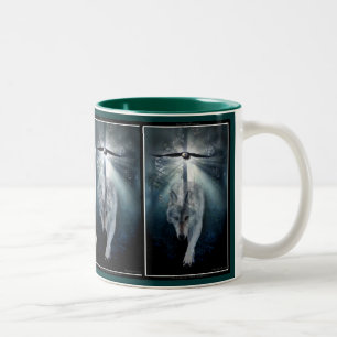 Bald Eagle & Gray Wolf Tasse