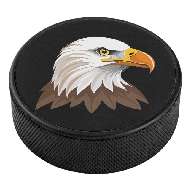 Bald eagle head eishockey puck (3/4)