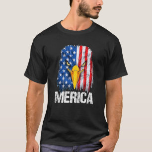 Bald Eagle Head & Face Merica American USA Flag 4t T-Shirt
