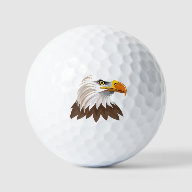 Bald eagle head golfball (Vorderseite)