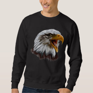 Bald Eagle Head Vogelbeobachtung Fan Sweatshirt