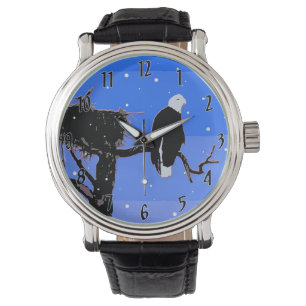 Bald Eagle im Winter - Original Wildlife Art Armbanduhr
